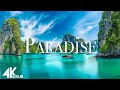 FLYING OVER PARADISE ISLAND (4K UHD) - Tropical islands with turquoise seas and palm-fringed beaches