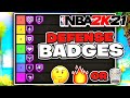 RANKING ALL THE DEFENSIVE BADGES IN TIERS ON NBA2K21!