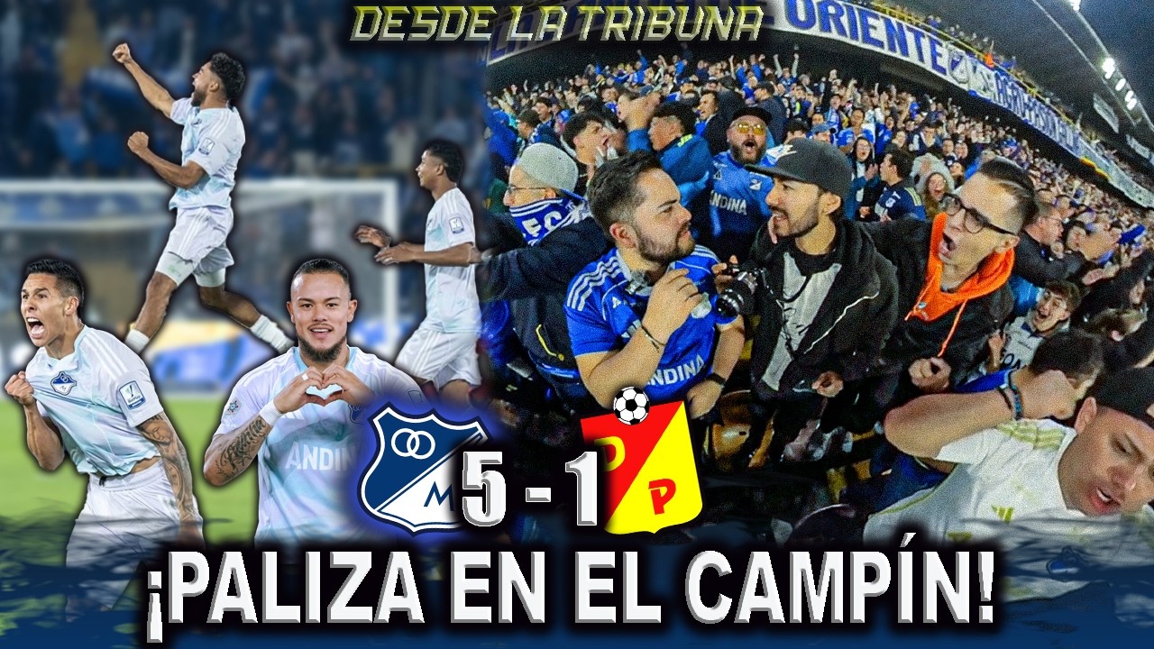 ¡PALIZA EN EL CAMPÍN! 😱 DESDE LA TRIBUNA MILLONARIOS vs PEREIRA (5-1) Liga Colombiana 2026-l