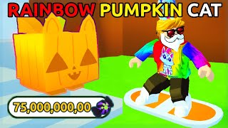 I SPENT 75 BILLION to Hatch Huge Pumpkin Cat in Roblox Pet Simulator X