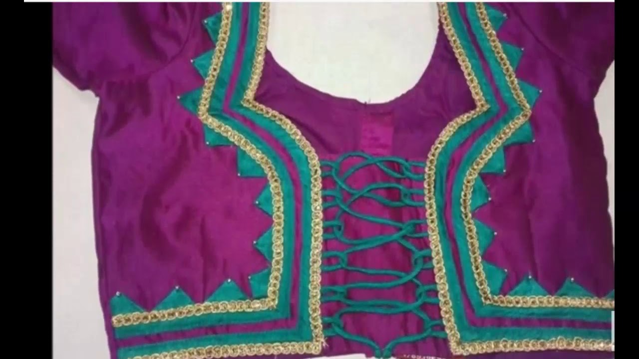 Patchwork Blouse Design For Silk Sarees. - YouTube