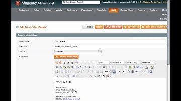 Editing Static Blocks - Magento