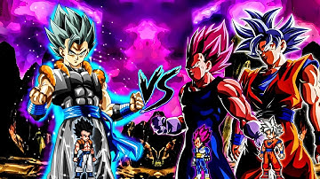 Gogeta TP V3 OP (all form) VS Goku DBS V3.5 OP & Vegeta DBS OP in Jump Force Mugen