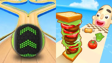 Going Balls vs Sandwich Runner - New Mobile Gameplay - Android,iOS,walkthrough