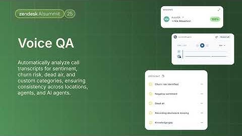 Voice QA: Analyze calls for sentiment and quality | Zendesk Product Spotlight