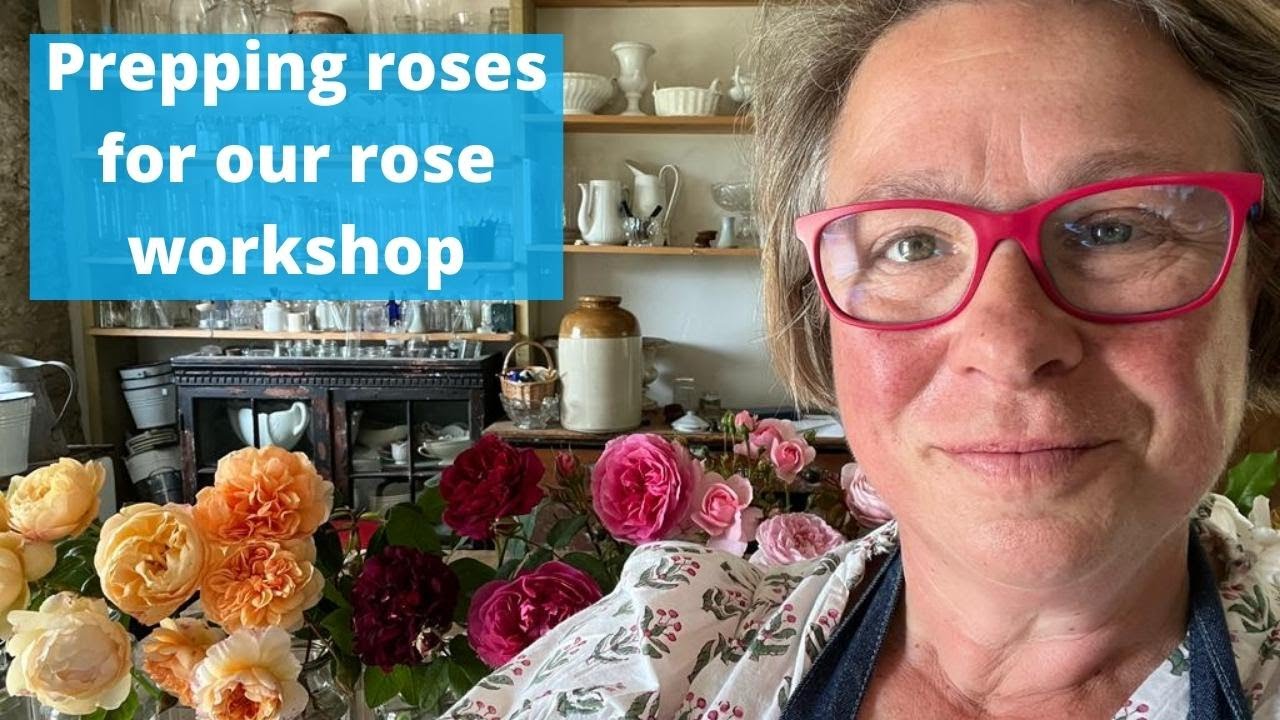 Prepping for the online rose workshop - YouTube