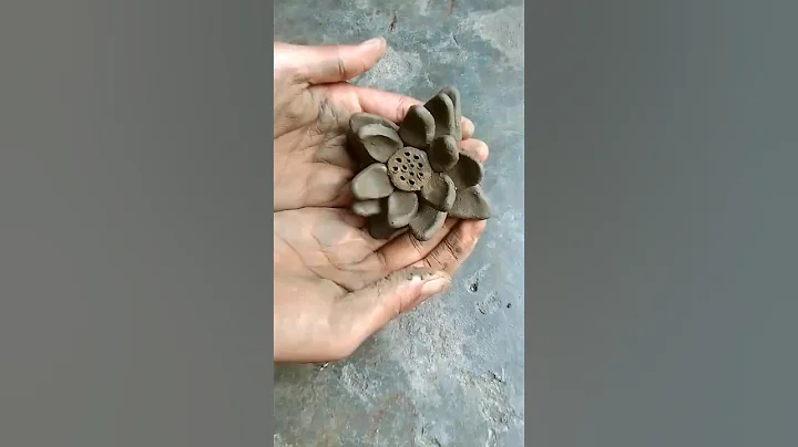 DIY lotus disign agarbatti stand with soil #dhup stand#youtubeshort #soil #viralshort #ytshort