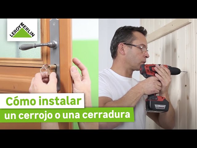 Cómo instalar cerrojo y una cerradura en puerta