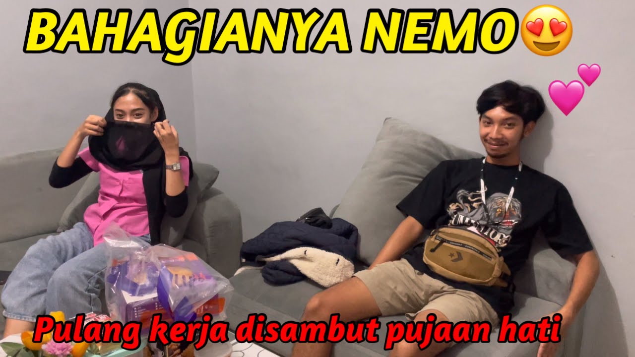 BAHAGIANYA NEMO..PULANG KERJA DISAMBUT PUJAAN HATI🥰