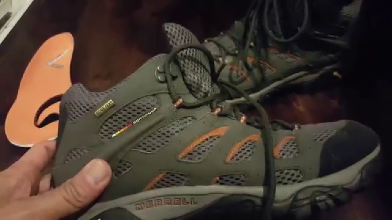 Merrell Moab Mid Goretex Gtx Hiking Boot On Feet Youtube