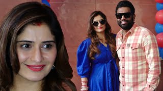 Arti Singh With Husband Deepak Chauhan Arrive At Krushna Abhishek's Son