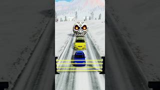 Big Small Cars Vs Laser Barrier Crash