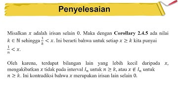Selesaian Exercises 2.5 Pengantar Analisis Real Buku Bartle