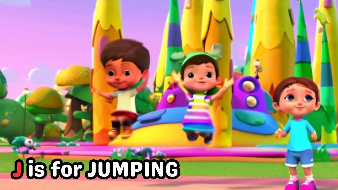 J is for Jumping!  Wiggle, Giggle, and Learn! Come sing and jump with us!