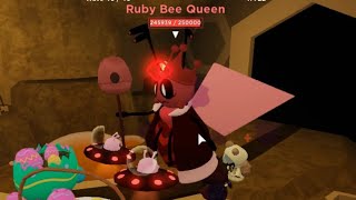 ROBLOX Tower Heores - I Beat the Ruby Bee Queen Boss!