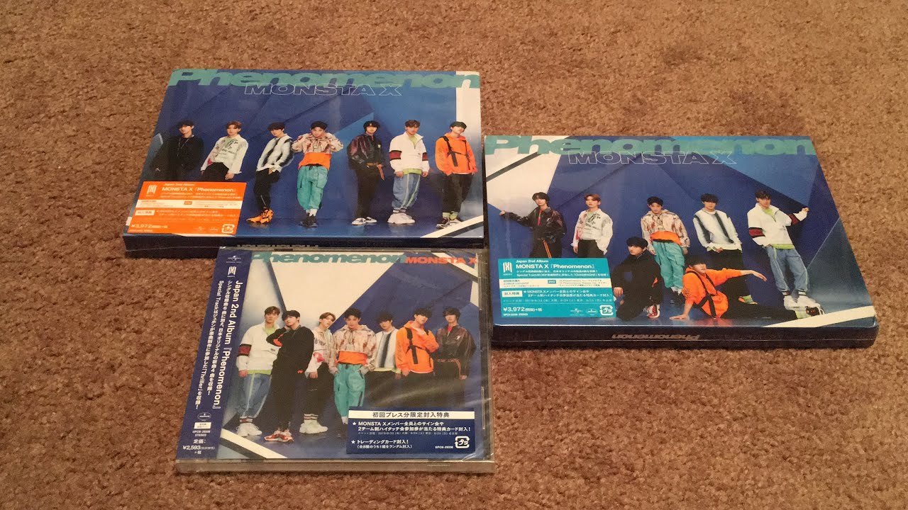 MONSTA X Phenomenon ALL 3 VERSIONS 2nd Japan Album Unboxing