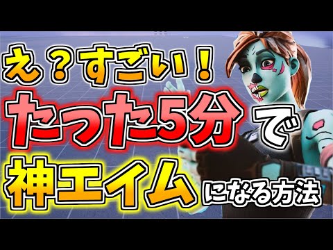 【驚愕】誰でも5分で神エイム！エイムが良くなる方法と自分に合った最強感度の見つけ方と練習方法を紹介します！プロもしているエイムが上手くなる練習方法とは？【フォートナイト/Fortnite 講座・解説】