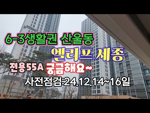 세종시6-3생활권 엘리프세종 전용55A 수납공간 우수 25년1월 첫입주 예정 내부구조 평면도 입지 소개