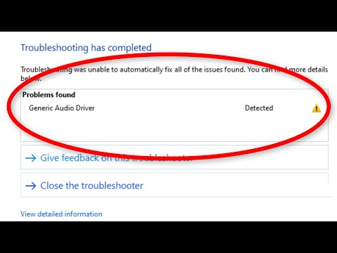 How To Fix Generic Audio Driver Detected In Windows 11 / 10