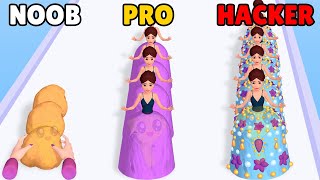 NOOB vs PRO vs HACKER in Doll Designer! screenshot 5