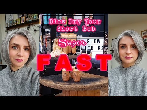 Blow Dry Your Short Bob Super Fast| Hallstyling