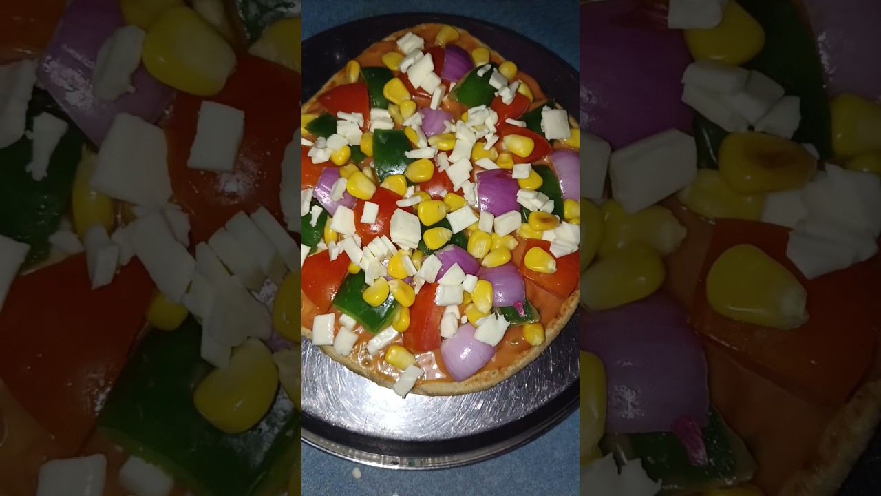 गेहूं के आटे से तवे पर बनाए ये लाजवाब पिज़्ज़ा घर पर।#ytshorts#pizza recipe#video #yummy#shorts
