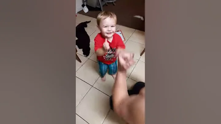 Daddy and baby fighting
