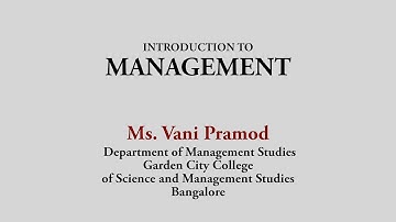 Introduction to management