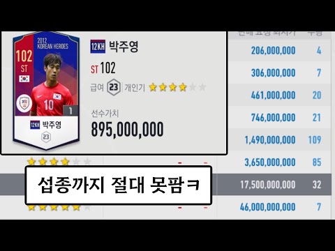 파란불이 걸린 선수 TOP 5 피파4