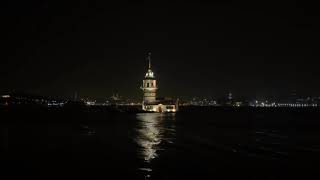 Gece kız Kulesini Çektim İstanbul Kız Kulesi Gece Çekimi background video manzara salacak üsküdar