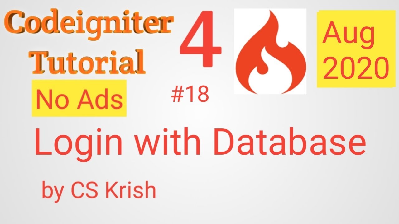 Login with Database using Codeigniter 4 tutorial in Hindi - YouTube