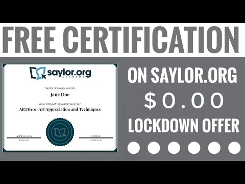 SAYLOR.ORG Free Courses | Free Certificate 2020 | Lockdown Offer