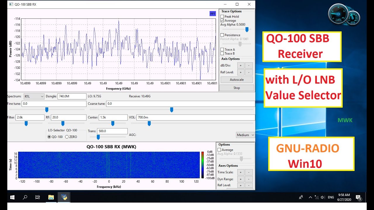 GNURADIO QO100 SSB Receiver YouTube