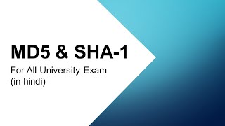 MD5 and SHA-1 in information security in Hindi || MD5 || SHA-1 || information security tutorials