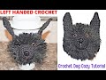 LEFT HANDED CROCHET: Crochet Dog Mug Cozy Tutorial
