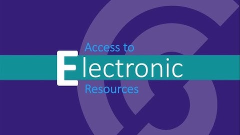 Access to electronic resources