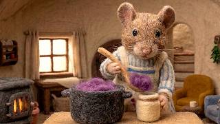 Mrs. Apple’s  Kitchen — Blackberry Jam 🫐 | Wool Felt Stop Motion ASMR