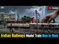 HO Scale Indian Railways Miniature Model Train Run In Rain | HO Scale Model Train | train video