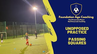 UNOPPOSED PASSING PRACTICE - Passing Squares