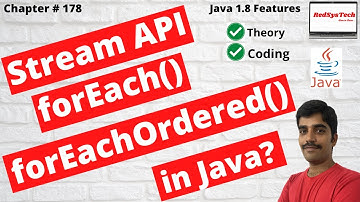 # 178 ForEach Method in Java 8 | For Each Loop Java Tutorial | Java 8 Stream | java 8 | RedSysTech