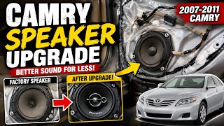 2007-2011 Toyota Camry front door speaker upgrade and replacement