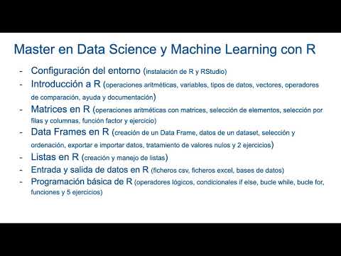 Introducción al curso completo de R para Data Science y Machine Learning