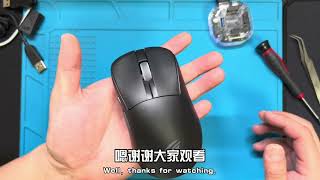 ROG Keris II Ace Gaming mouse unboxing review and teardown video  ROG 月刃2 ACE 鼠标开箱，拆解视频