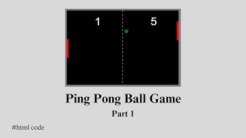 Ping Pong Ball Game Project Part 1: HTML & CSS Setup Using Visual Studio Code