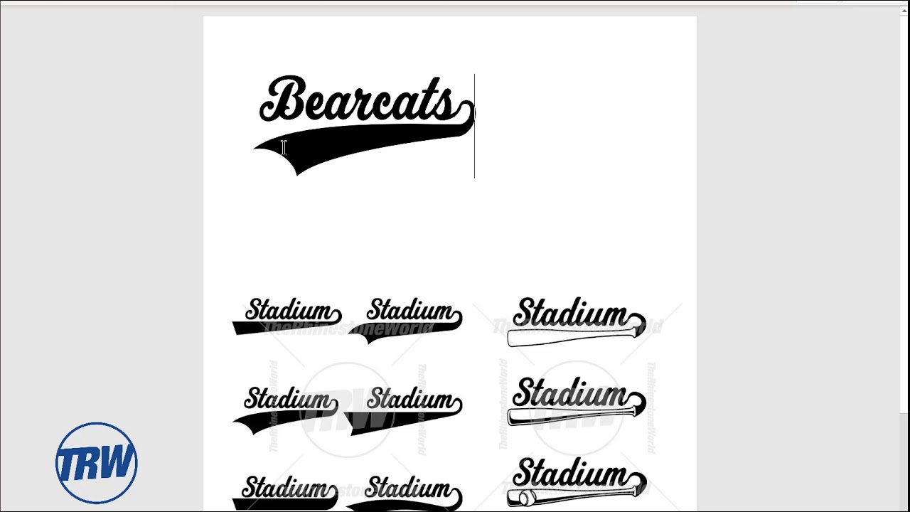 Stadium Sports Font With Tails In Microsoft Word For Designs - Youtube