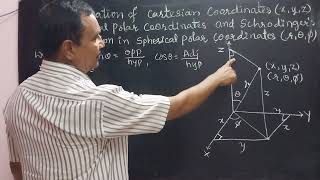 Transformation of Cartesian coordinates into sherical polar coordinates