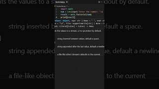 Best Way to Find Factorial Using the 'Math' Module in Python #programminglanguage #python