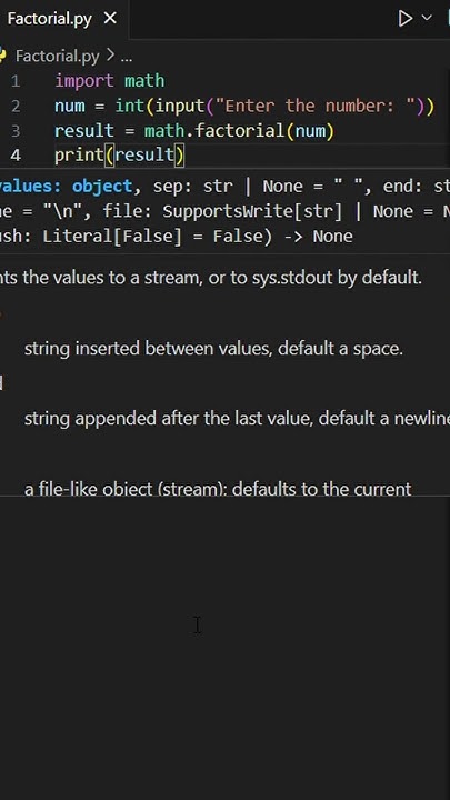 Best Way to Find Factorial Using the 'Math' Module in Python # ...