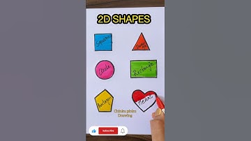 2D Shapes Drawing❤️|Learn Shapes  #kids #art #drawing #shapes #drawingforkids #learning #easydrawing