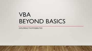 6 VBA Beyond Basics - Quiz 1